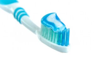 a toothbrush with paste